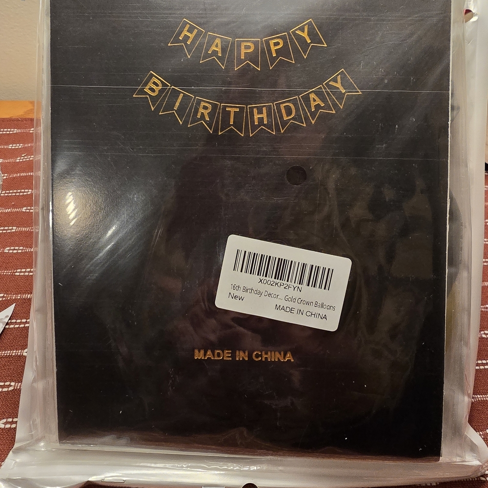 Gold and Black Birthday Party Decoration Set 16th Birthday Brand New - Picture 2 of 3
